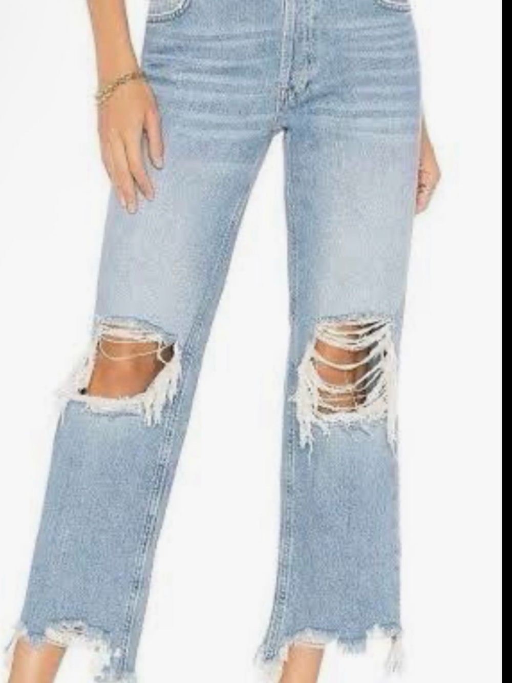Free People -The Maggie Mid Raise Straight Leg Jeans